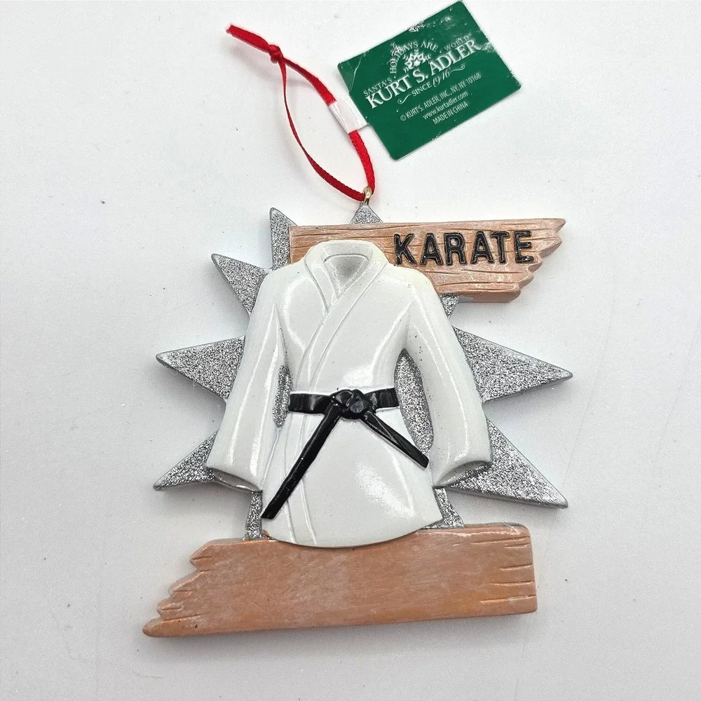 Kurt Adler Karate Martial Arts Uniform Ornament Broken Board Milestone A2041